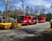 Company’s 1, 2 and 3 responded to a mid morning Structure Fire in the West Street area of town. On arrival, heavy exterior fire was observed with possible extension to the attic. Carver C1, declared a working fire, while Officers and Firefighters from Engine 1 worked quickly to extinguish the exterior fire. Second and third crews from Engine 2 and Rescue 1 worked the interior and attic sectors, checking for extension. Carver Engine 3 established a water supply on Beaver Dam Road, while Engine 4 covered Central Station. The fire was contained to a small portion of the attic and the exterior siding. No injuries were reported and the home was saved.